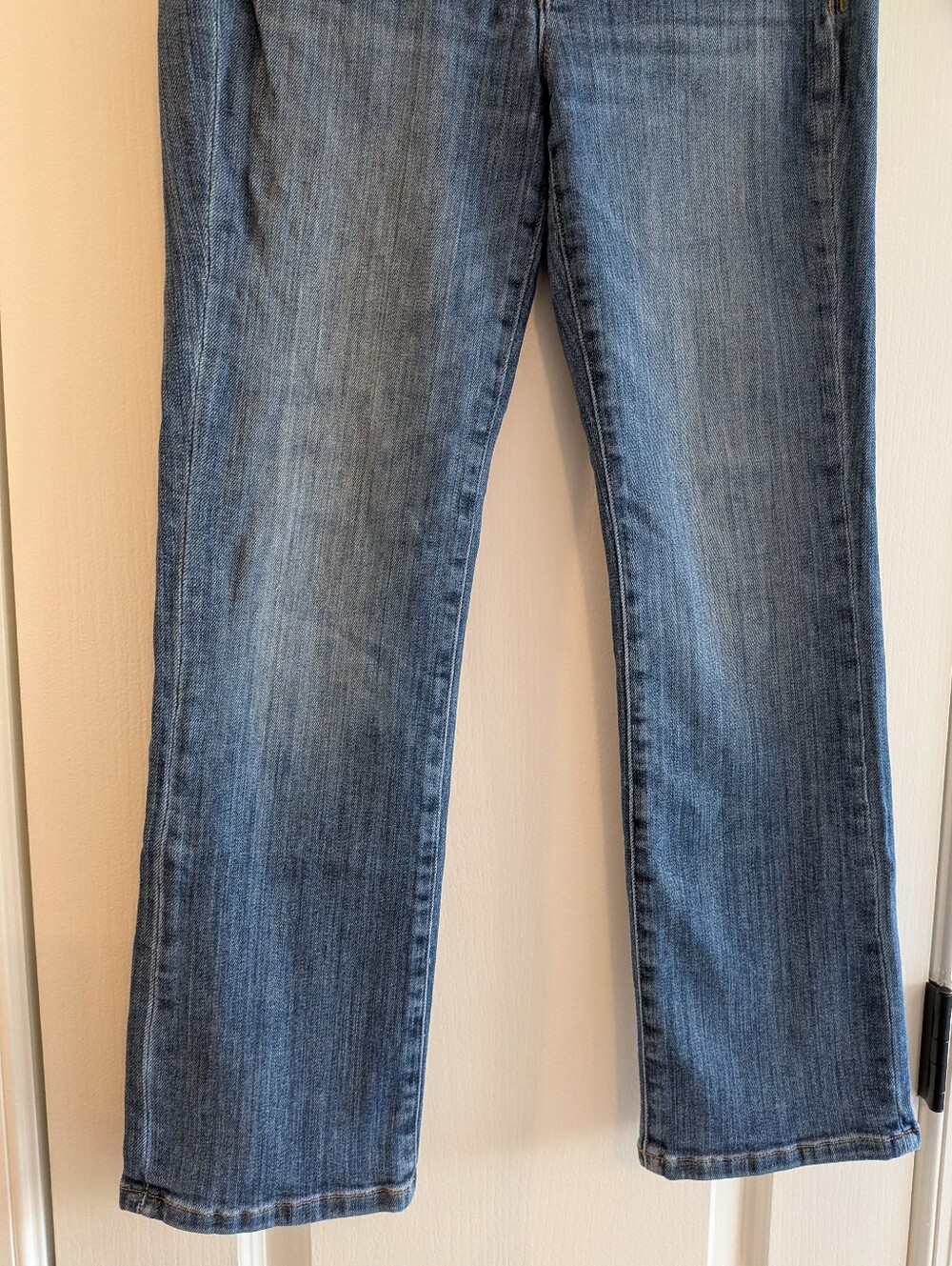 AYR The Pop Jeans Straight Leg Cropped Blue Stretch Denim Quiet Luxury Size 30 - Picture 8 of 16